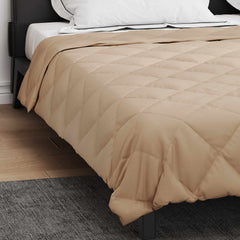 vidaXL Full Year Duvet 220 x 240 cm 300 gsm Taupe 4