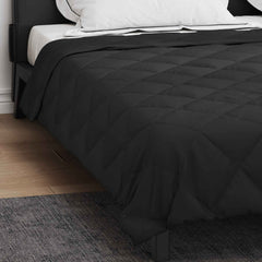 vidaXL Full Year Duvet Black 200 x 200 cm Microfiber 4