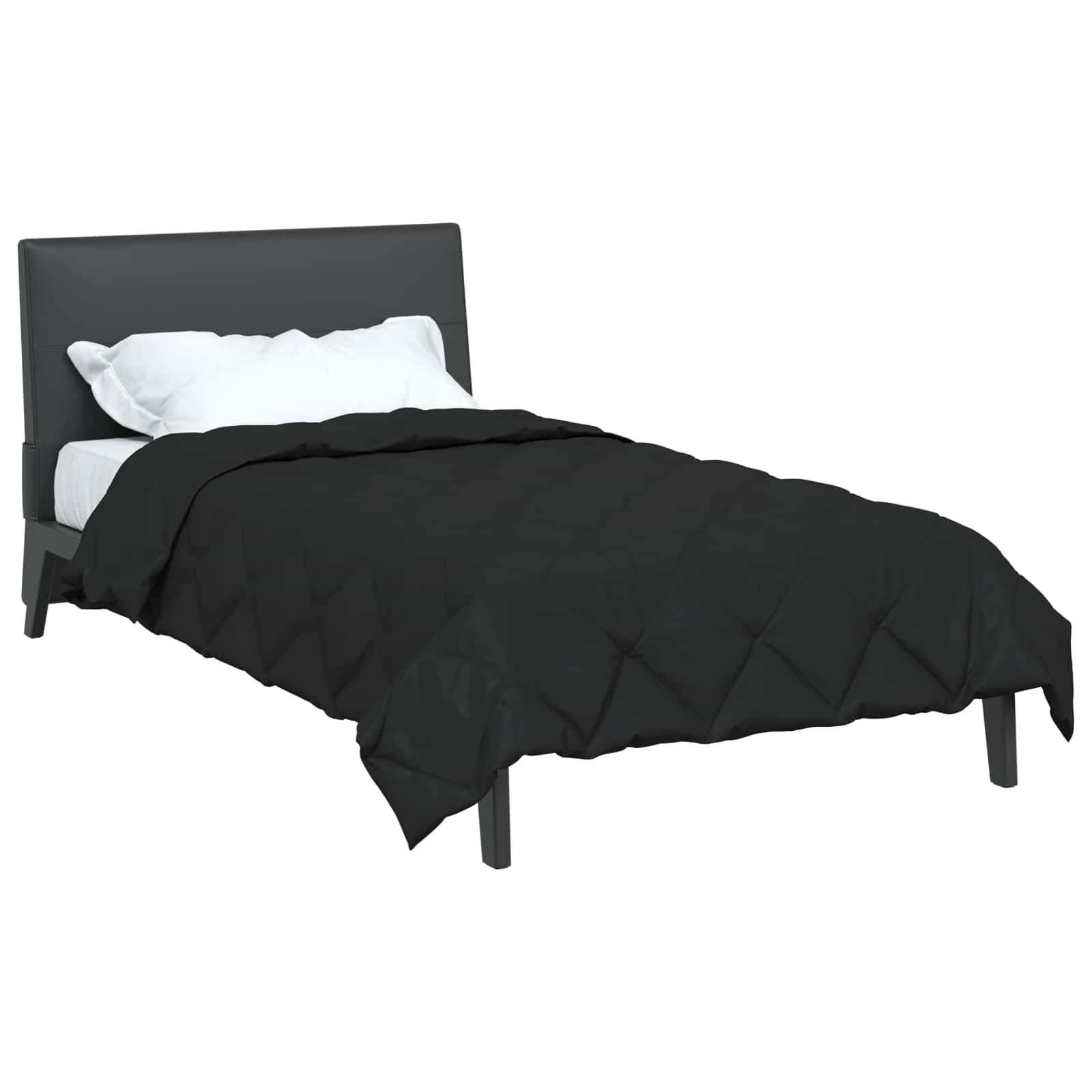 vidaXL Full Year Duvet Black 155 x 220 cm Microfiber 3