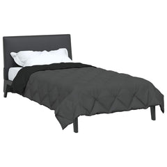 vidaXL Full Year Duvet Black and Anthracite 135 x 200 cm Microfiber 3