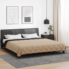 vidaXL Full Year Duvet Black and Taupe 200 x 200 cm Microfiber 4