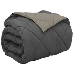 vidaXL Full Year Duvet Light Grey and Anthracite 200 x 200 cm 2