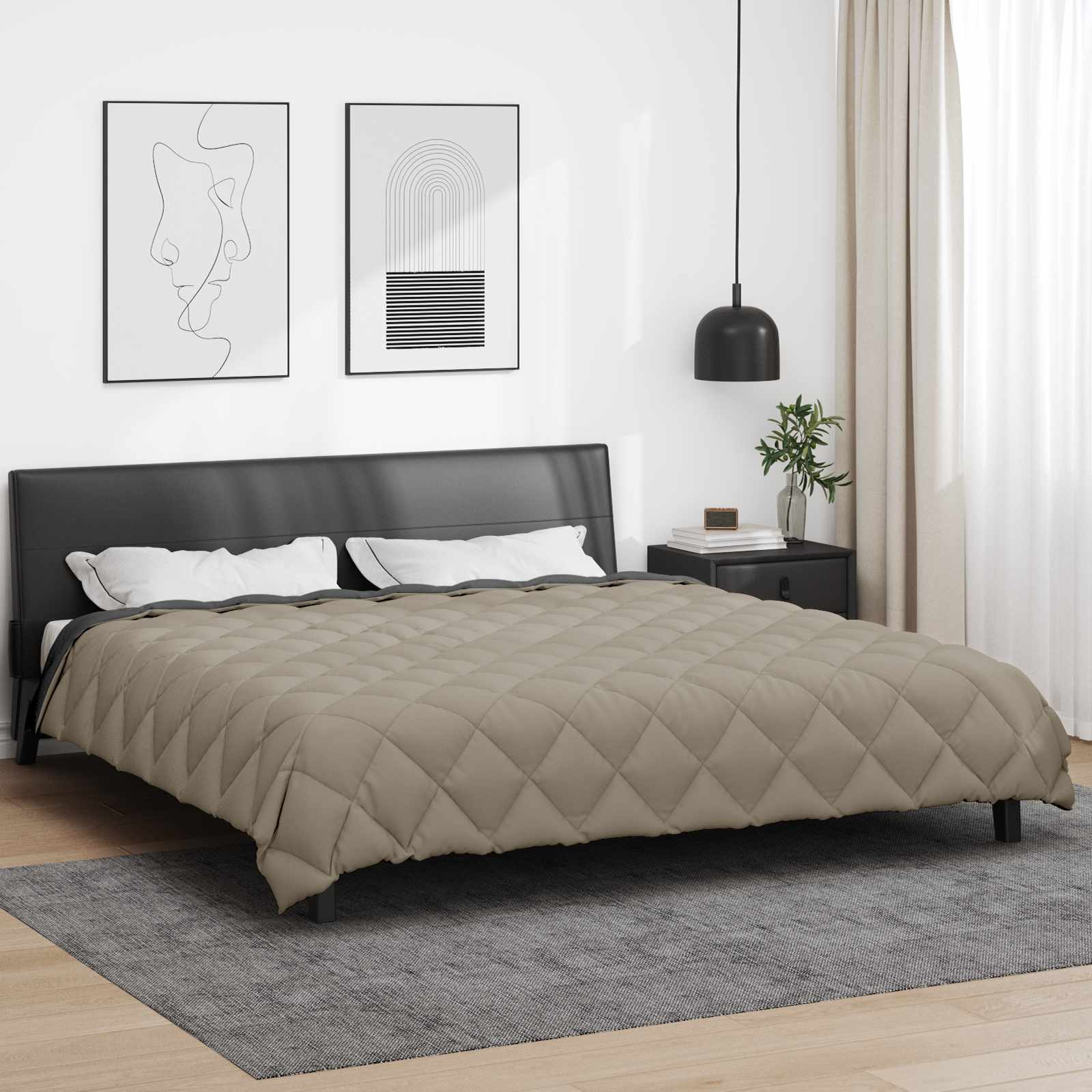 vidaXL Winter Duvet 200 x 200 cm 450 gsm Microfiber (100% Polyester) 4