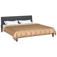 vidaXL Summer Duvet Gold 220 x 260 cm Satin and Microfiber 3
