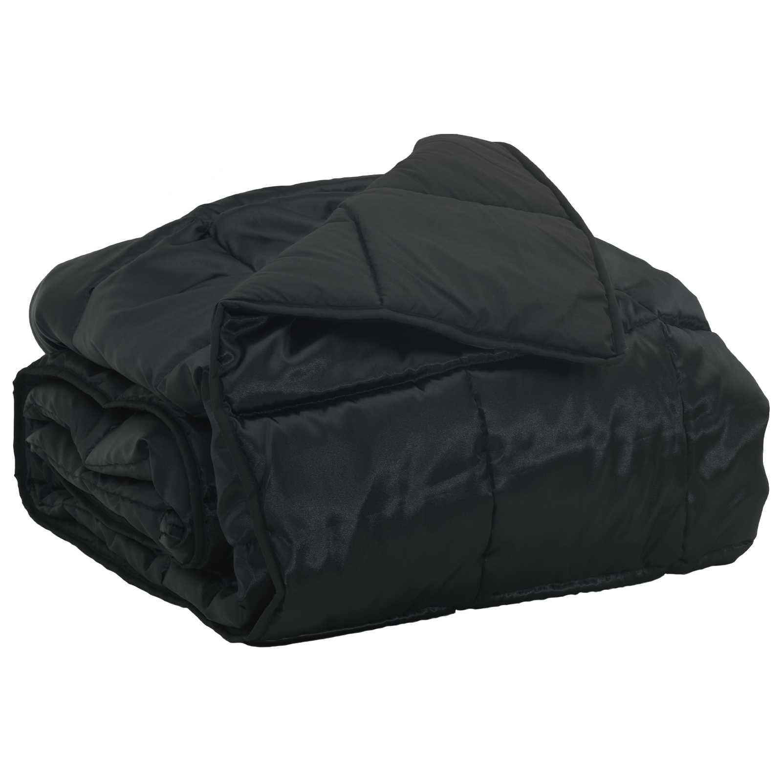 vidaXL Summer Duvet Black 200 x 220 cm Satin and Microfiber 2