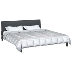 vidaXL Summer Duvet Silver 200 x 220 cm Satin and Microfiber 3