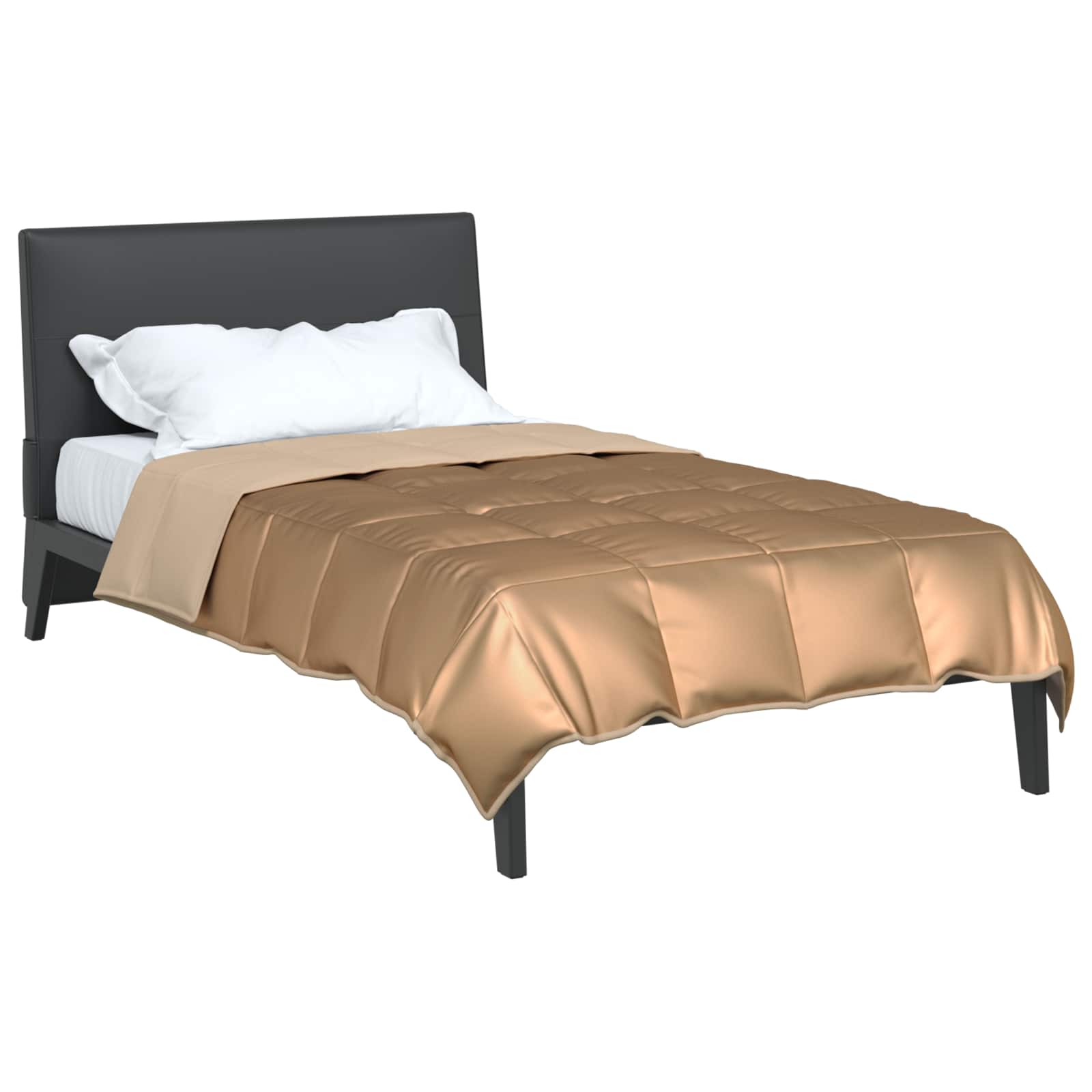 vidaXL Full Year Duvet 155 x 200 cm 300 gsm Gold 3