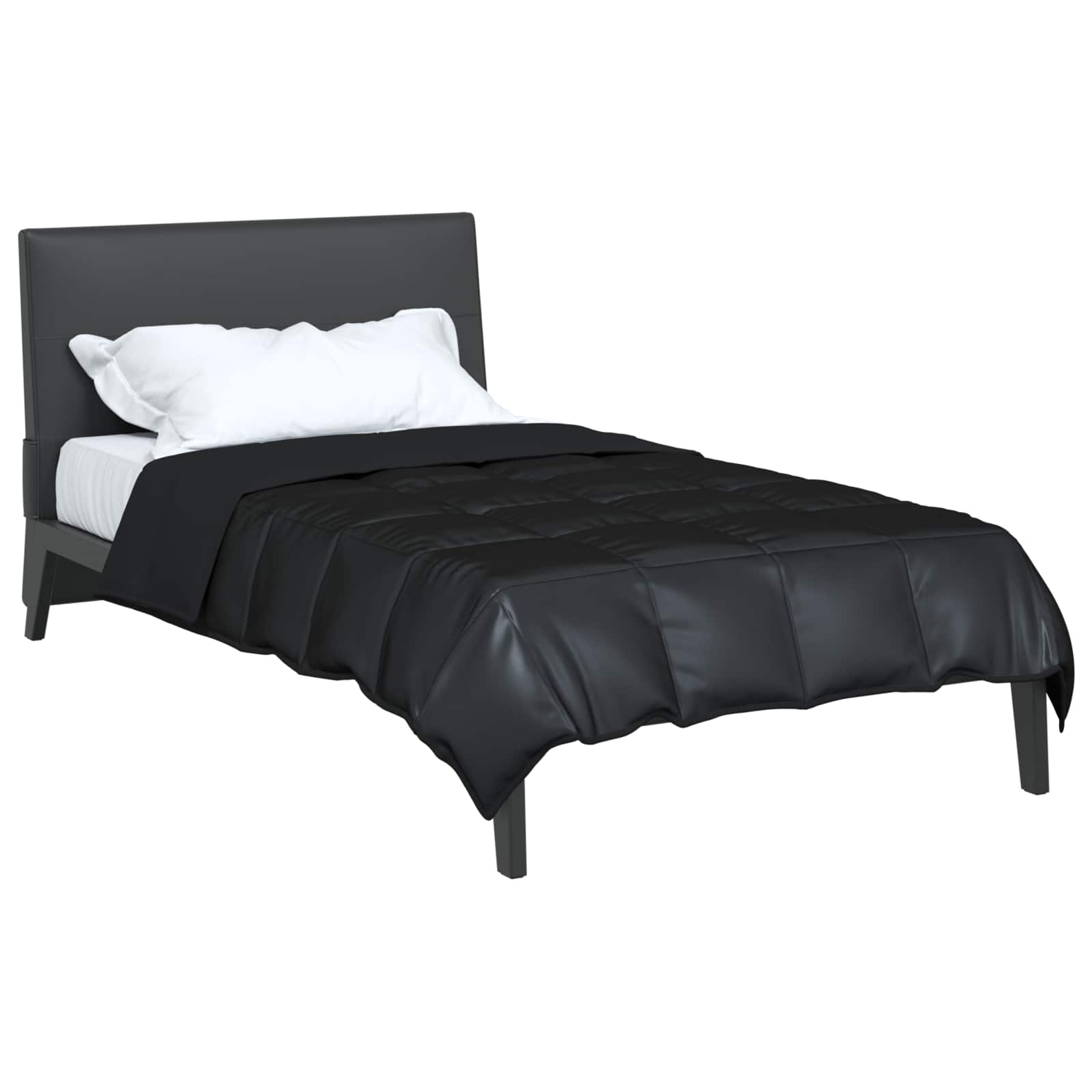 vidaXL Full Year Duvet 155 x 200 cm 300 gsm Black 3