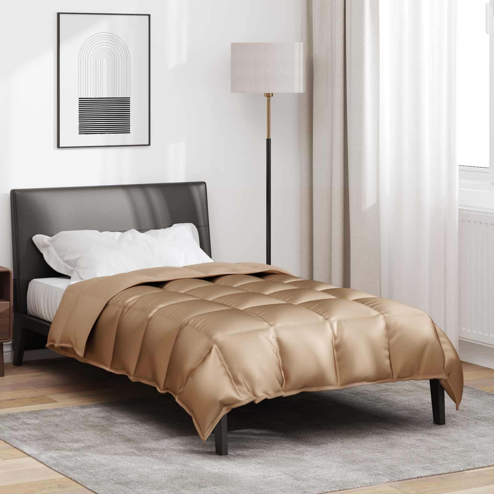 vidaXL Winter Duvet 135 x 200 cm 450 gsm Gold 1