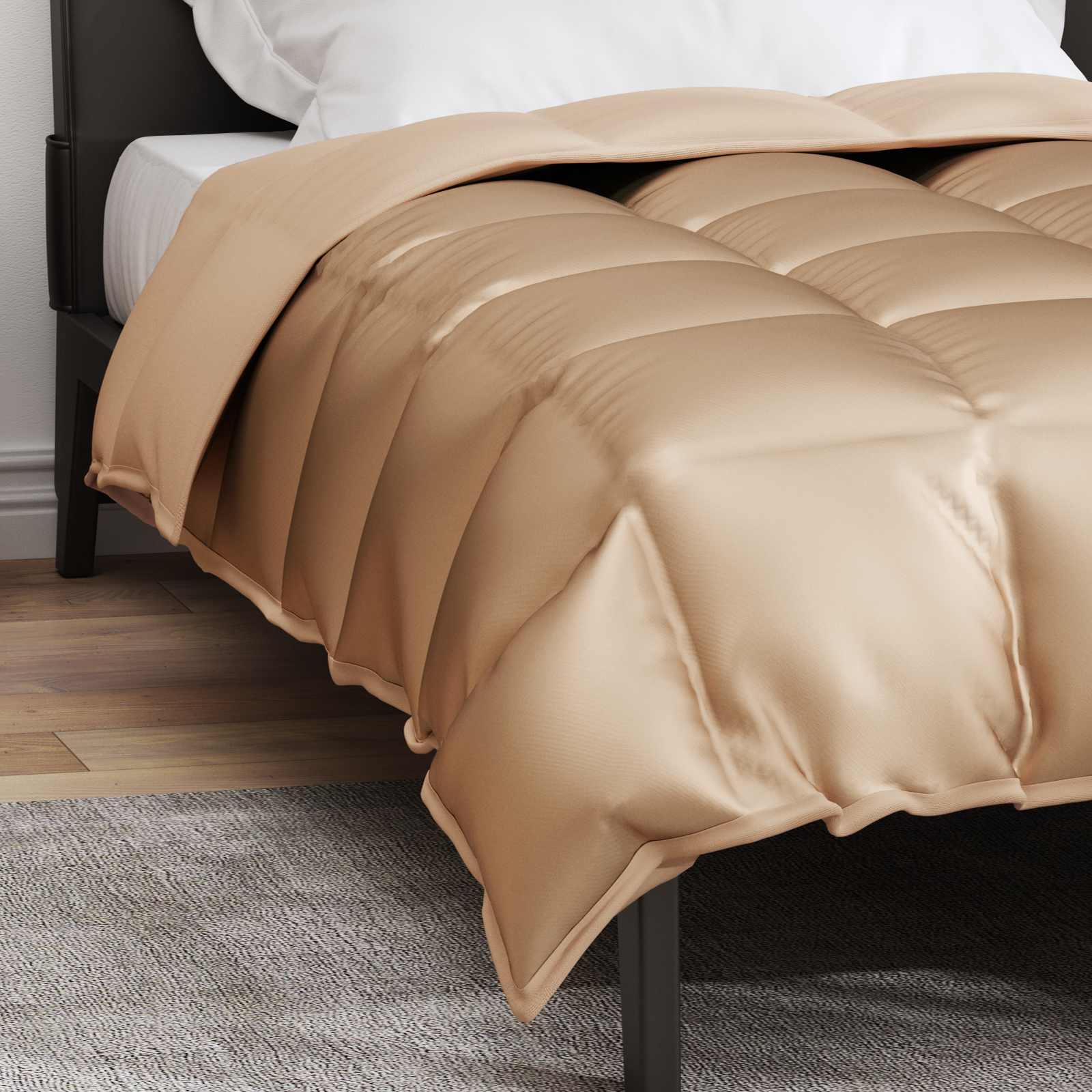 vidaXL Winter Duvet 140 x 200 cm 450 gsm Gold 4