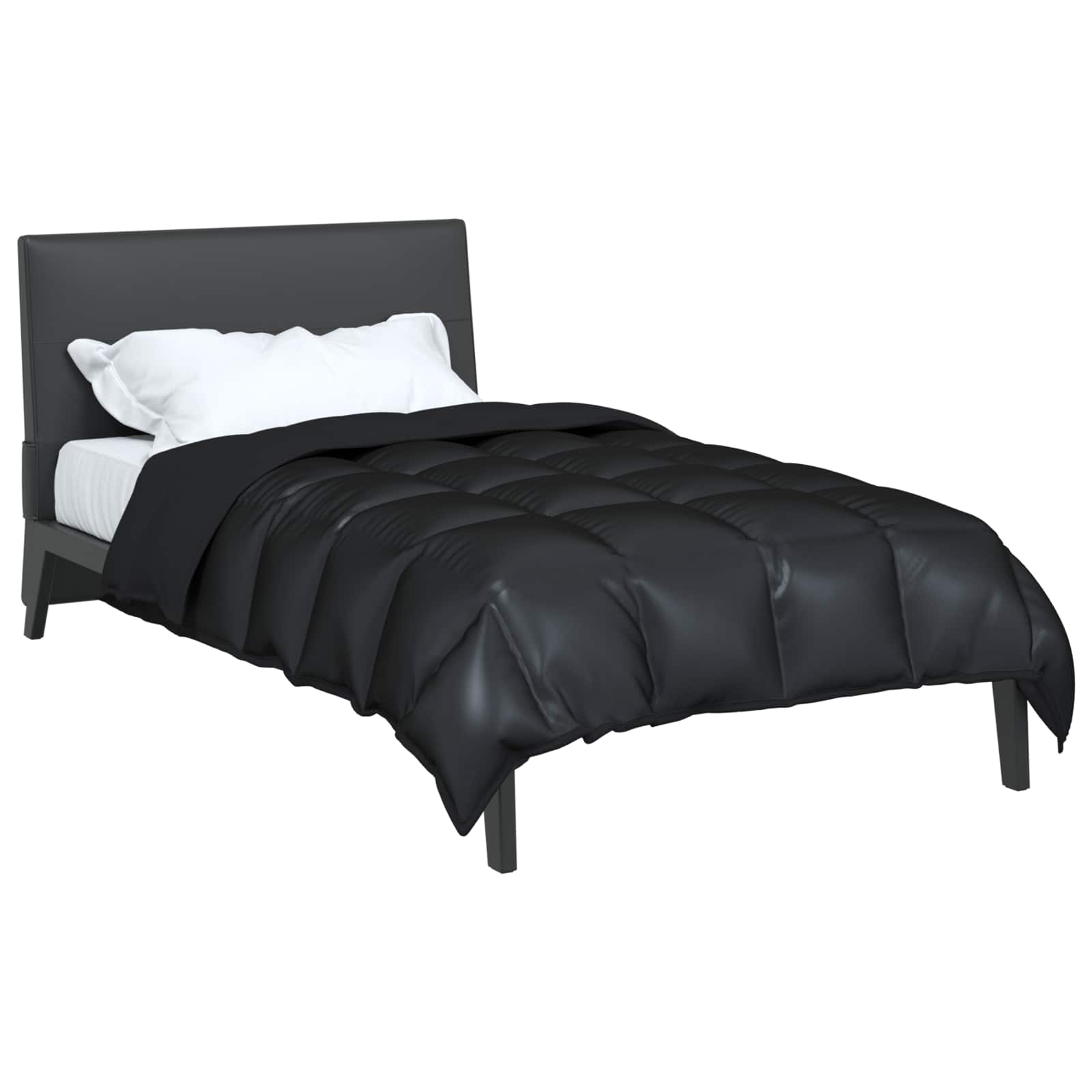 vidaXL Winter Duvet 140 x 220 cm 450 gsm Black 3