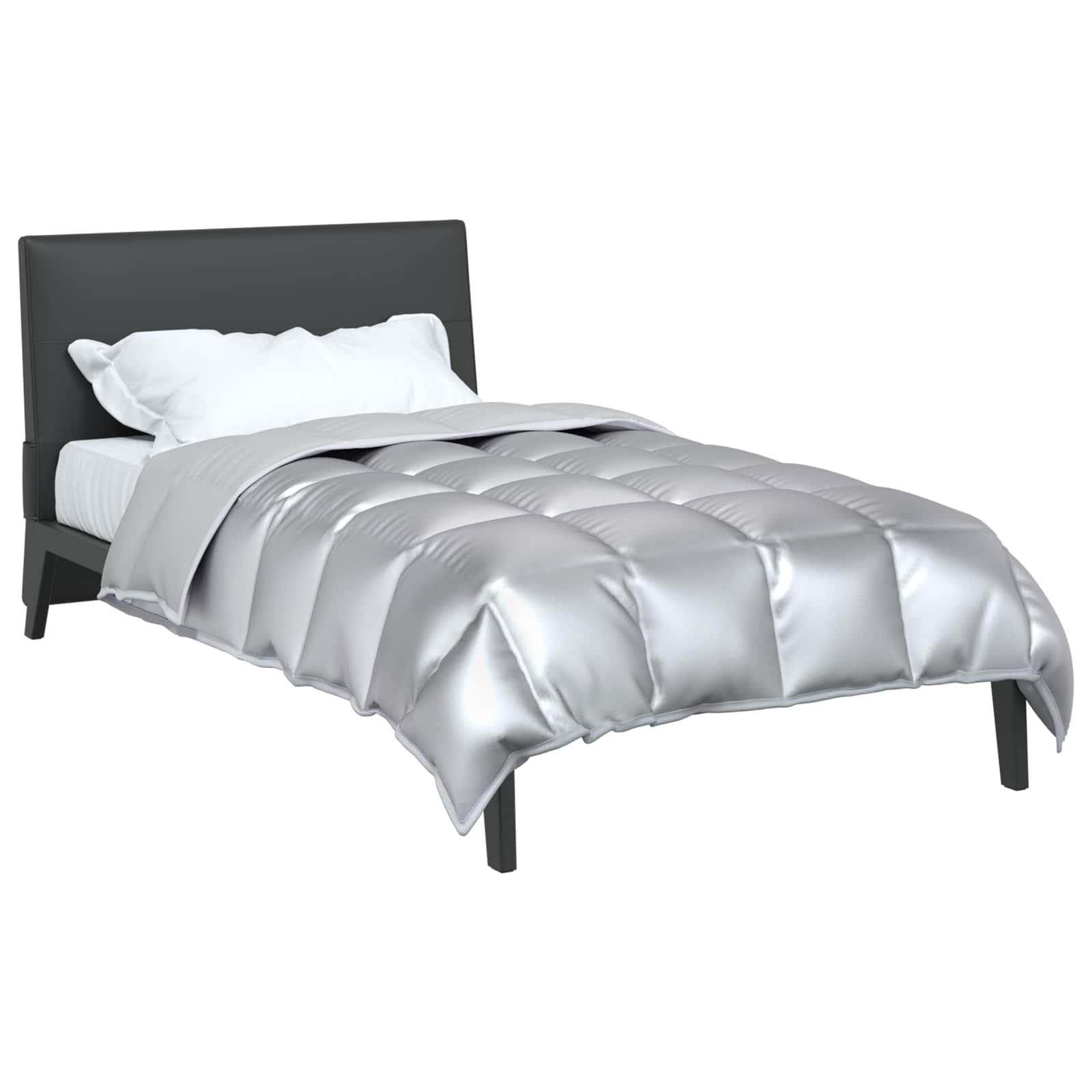 vidaXL Winter Duvet 135 x 200 cm 450 gsm Silver 3