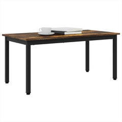 vidaXL Coffee Table Smoke Oak 100 x 50 x 45 cm Engineered Wood 3