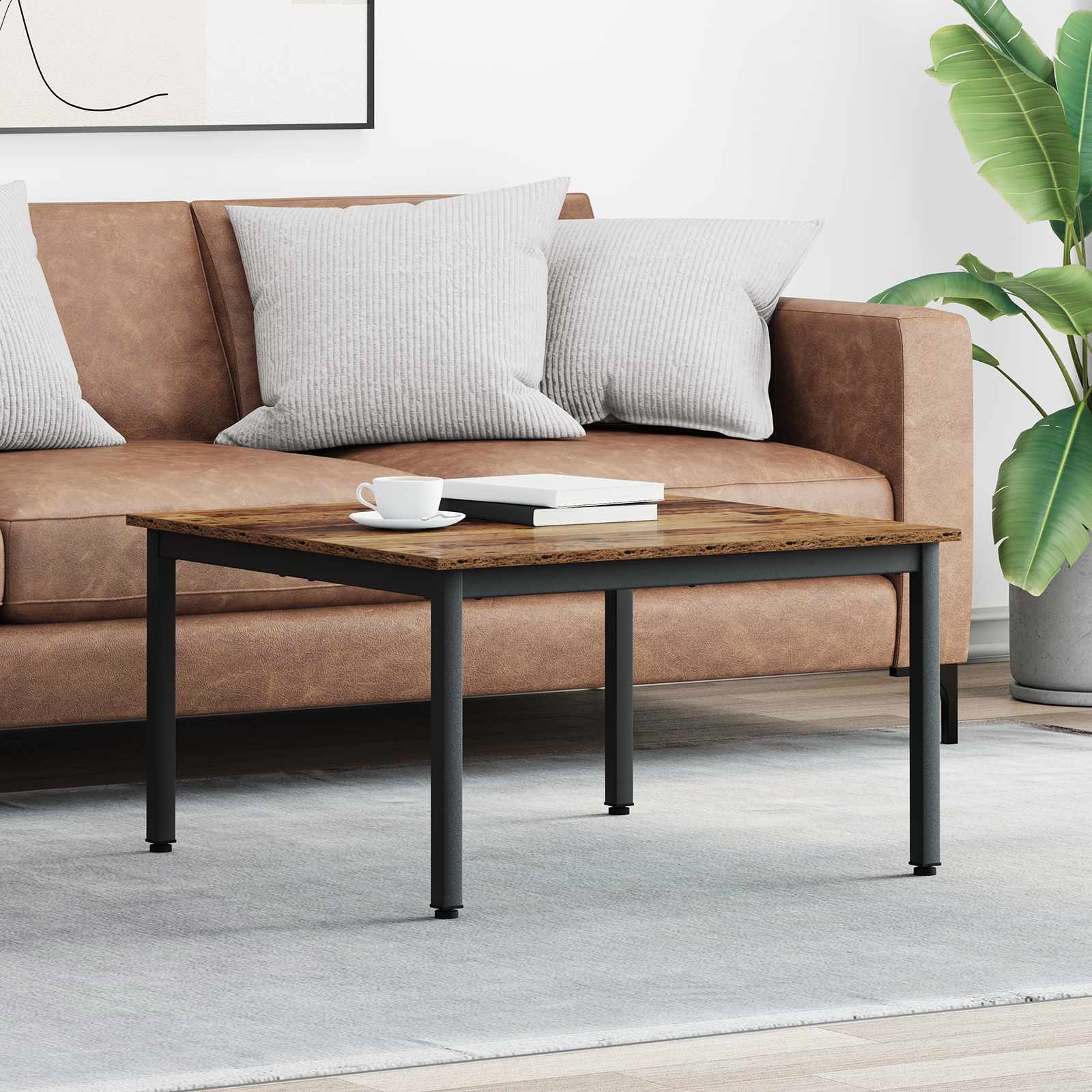 vidaXL Coffee Table Old Wood 80 x 80 x 45 cm Engineered Wood 1
