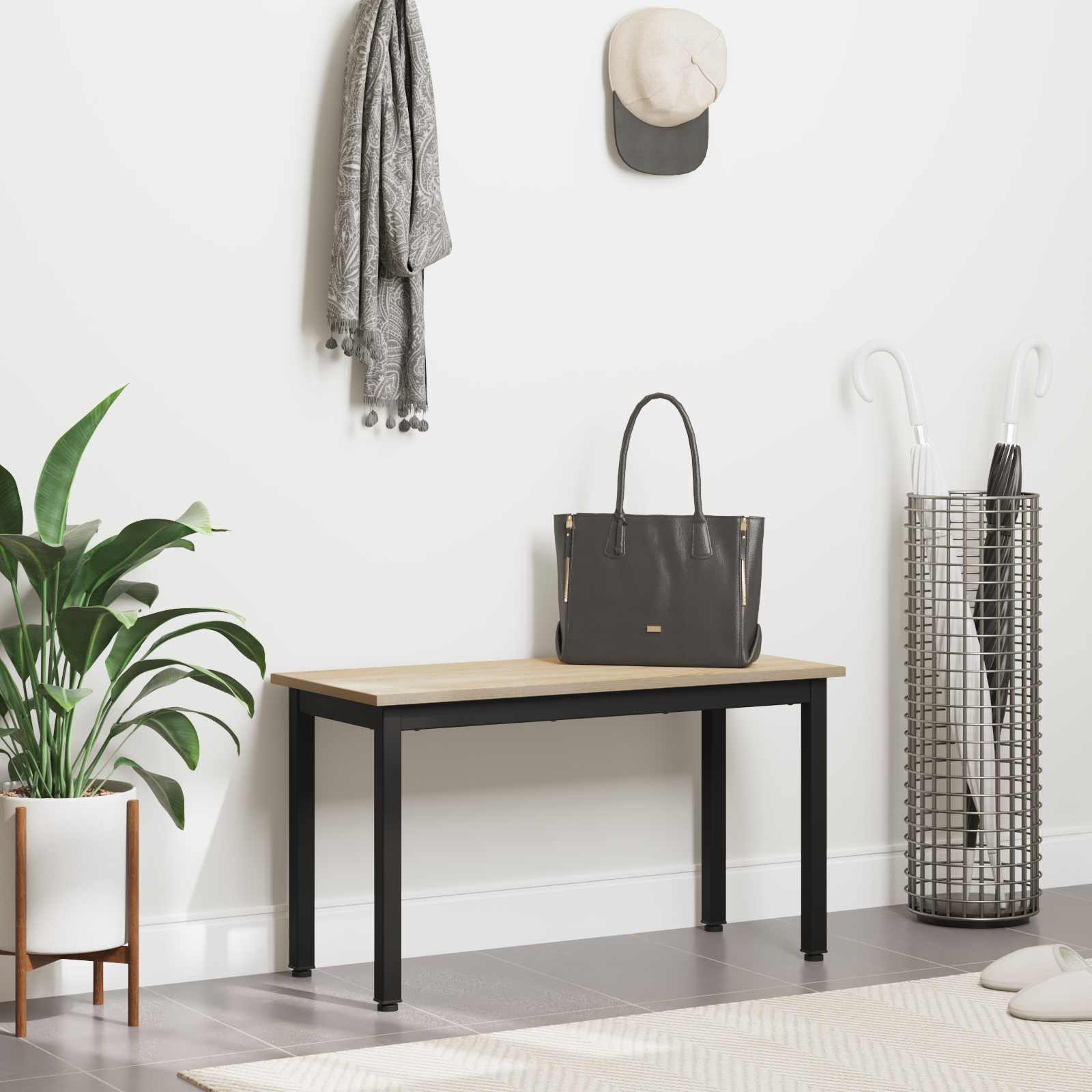 vidaXL Bench Sonoma 80 x 35 x 45 cm Engineered Wood 4