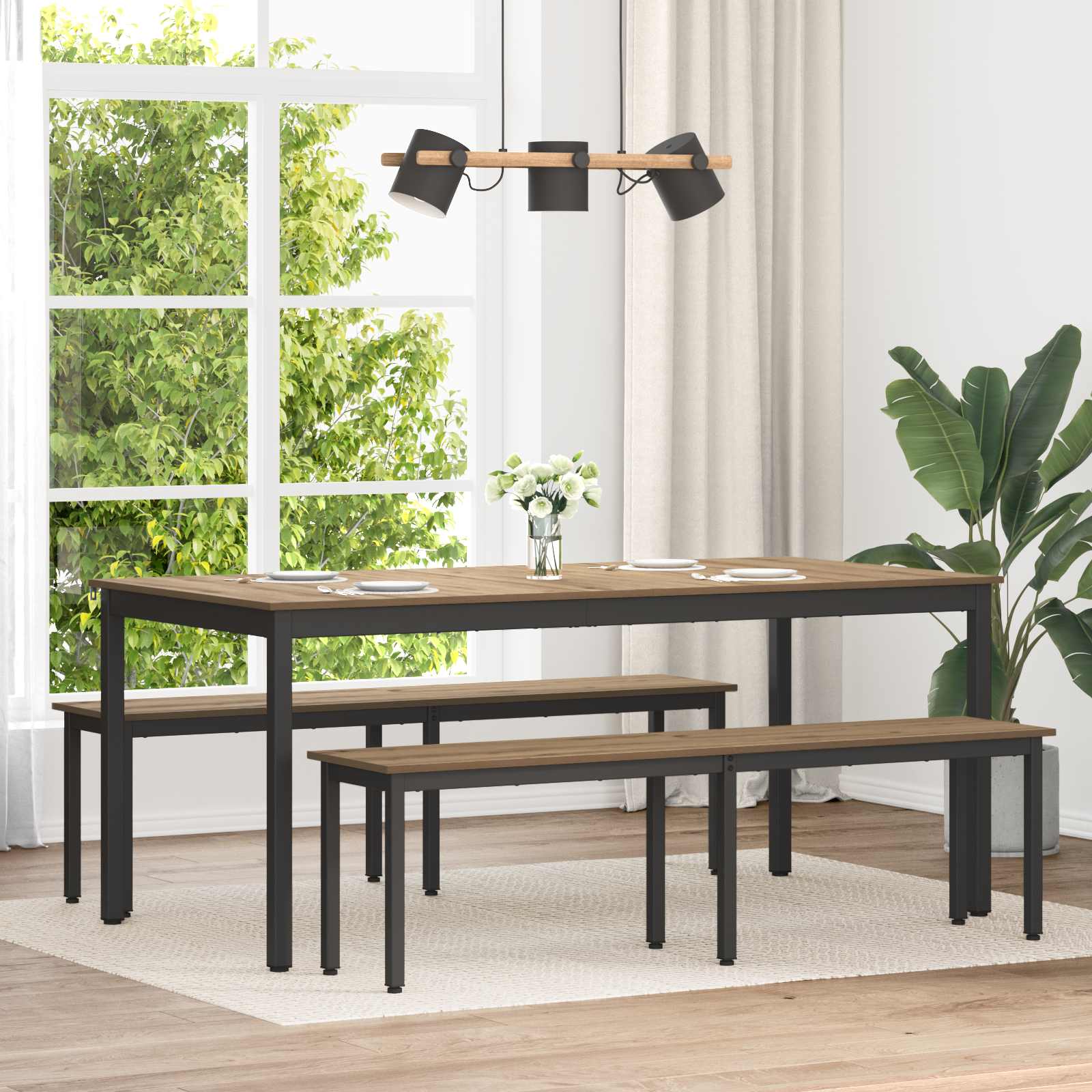 vidaXL Bench Artisian Oak 160 x 35 x 45 cm Engineered Wood 1