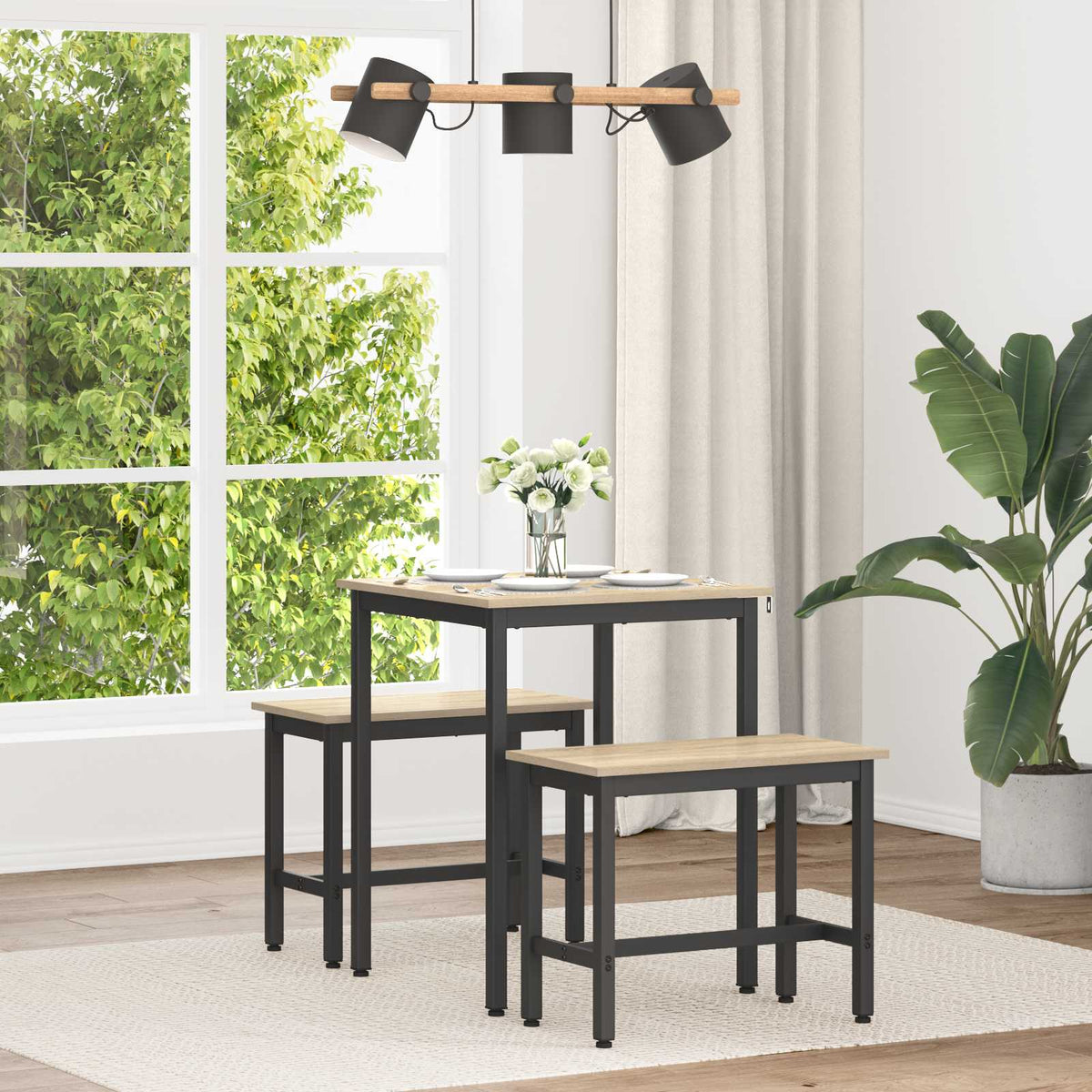 vidaXL Dining Tables Engineered Wood Sonoma Oak