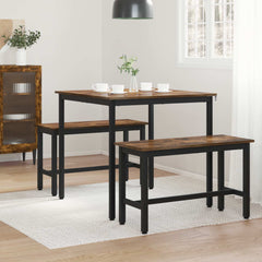 vidaXL Dining Tables 80 x 80 x 75 cm Engineered Wood Smoked Oak Square 4