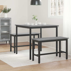vidaXL Dining Tables 80 x 80 x 75 cm Engineered Wood Grey Sonoma 4