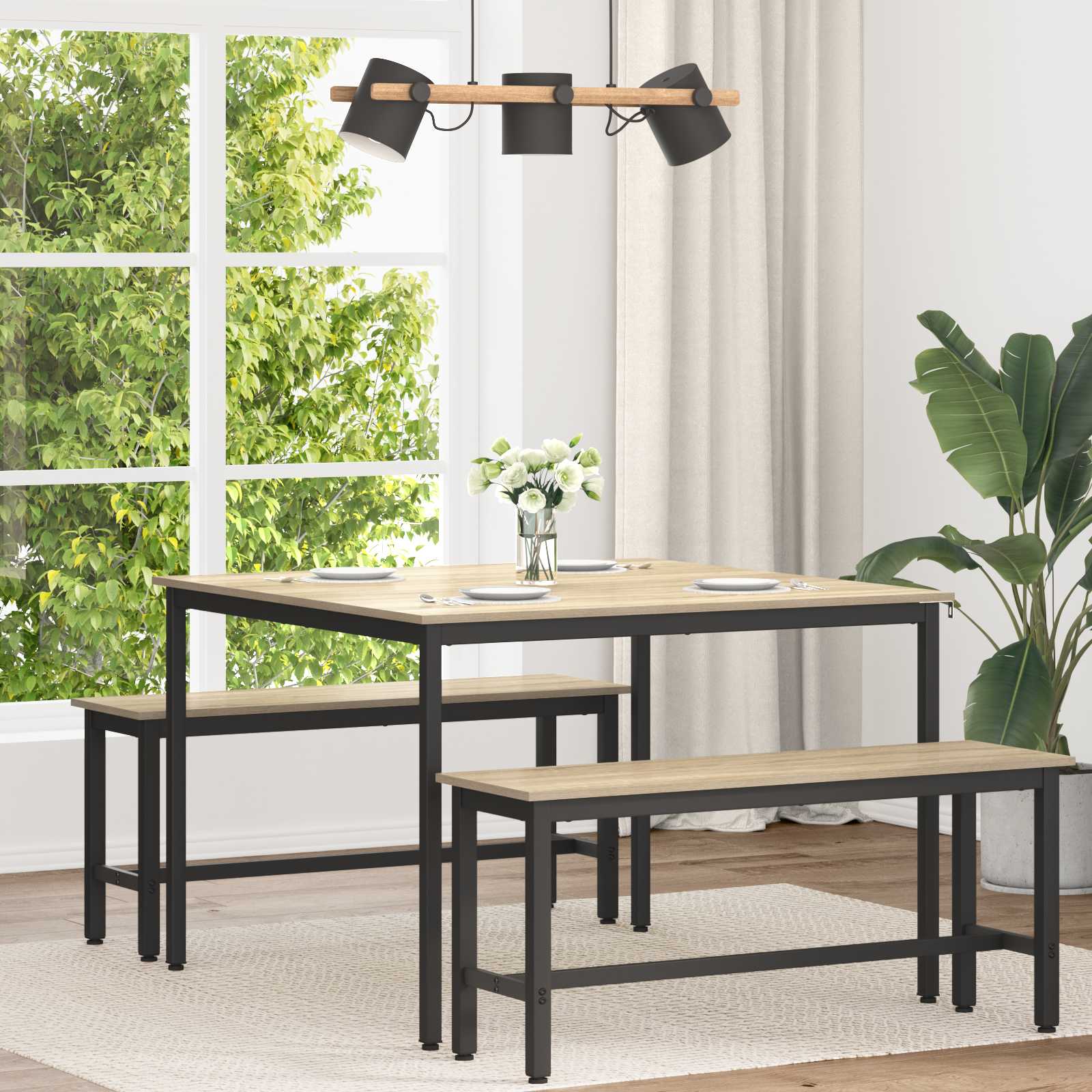 vidaXL Dining Tables 110 x 110 x 75 cm Engineered Wood Sonoma Oak 1