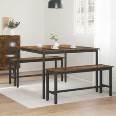 vidaXL Dining Tables 110 x 110 x 75 cm Engineered Wood Smoked Oak 4