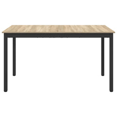 vidaXL Dining Tables 140 x 80 x 75 cm Engineered Wood Sonoma Oak 5