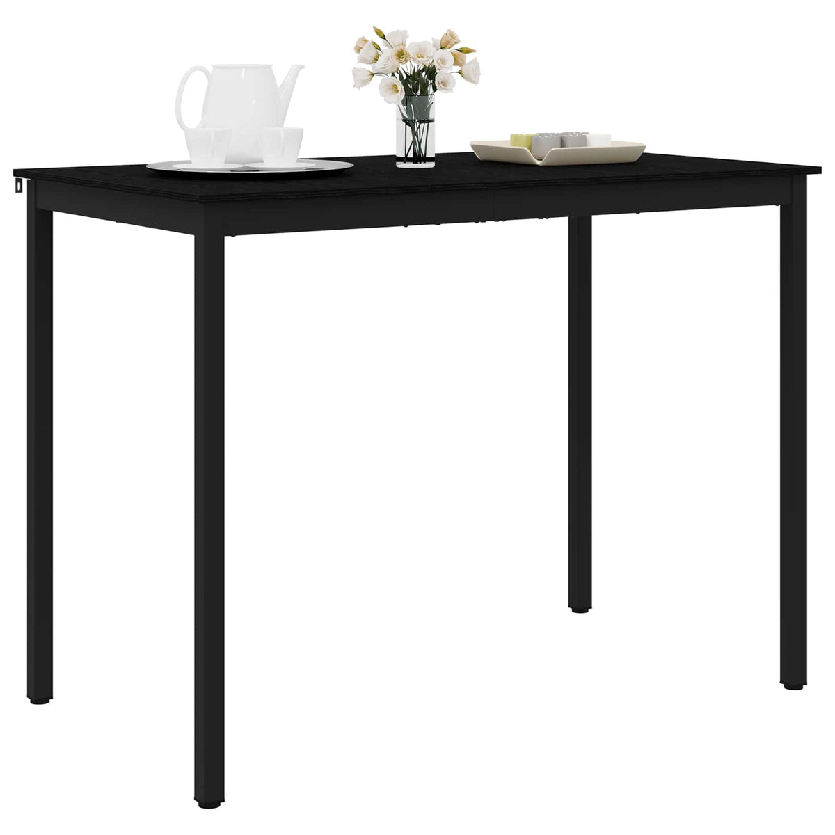 Standing Bar Table Engineered Wood Rectangular Black oak 140 cm 80 cm