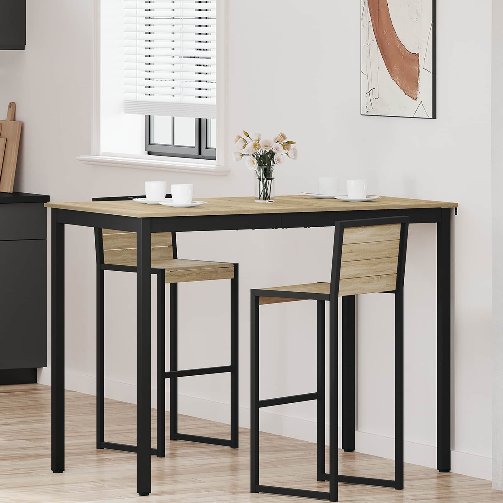 vidaXL Standing Bar Table Engineered Wood Rectangular 1