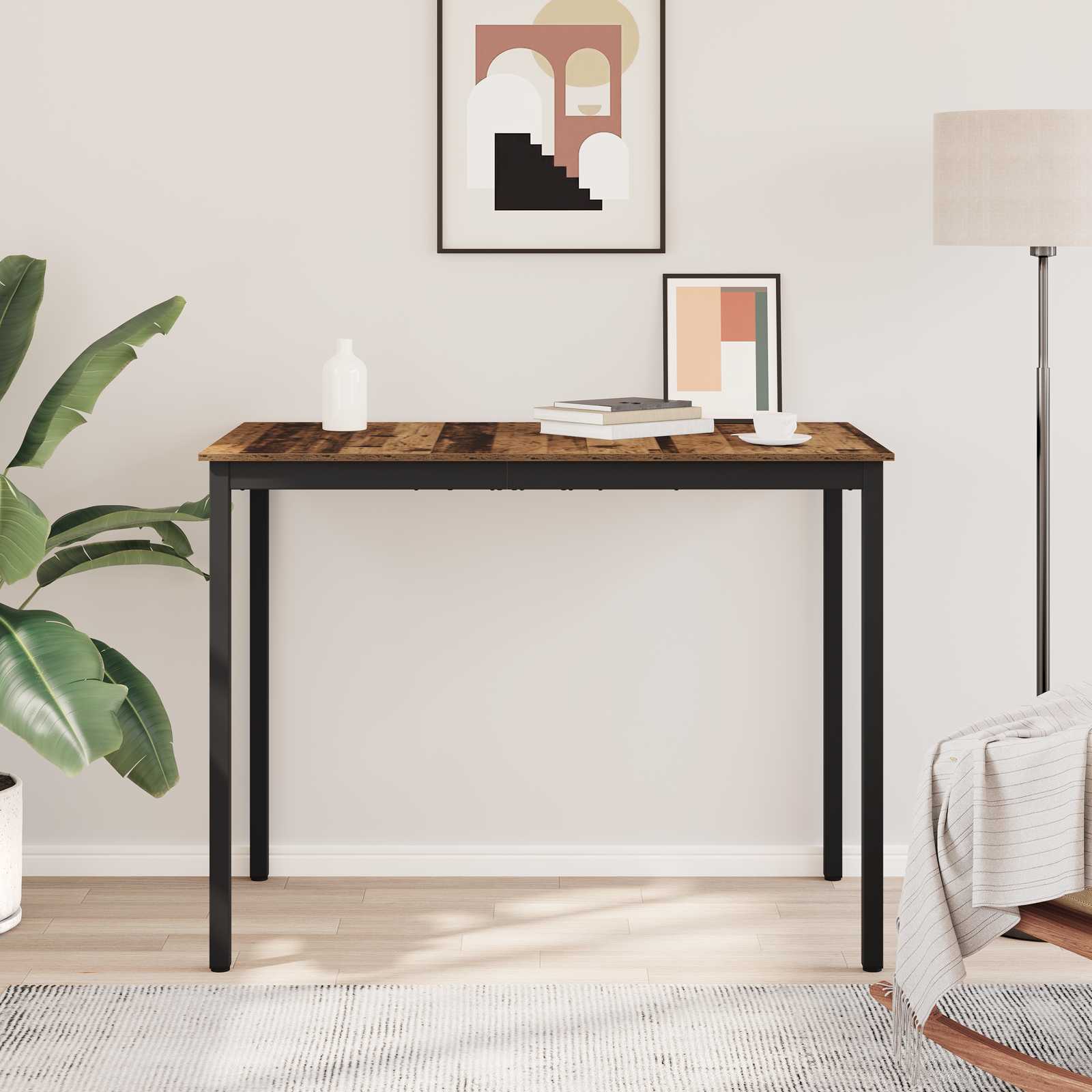 vidaXL Standing Bar Table Engineered Wood Rectangular 4
