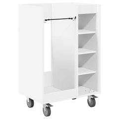 Golf Cabinet with Wheel Plain 65 x 45 x 98 cm White