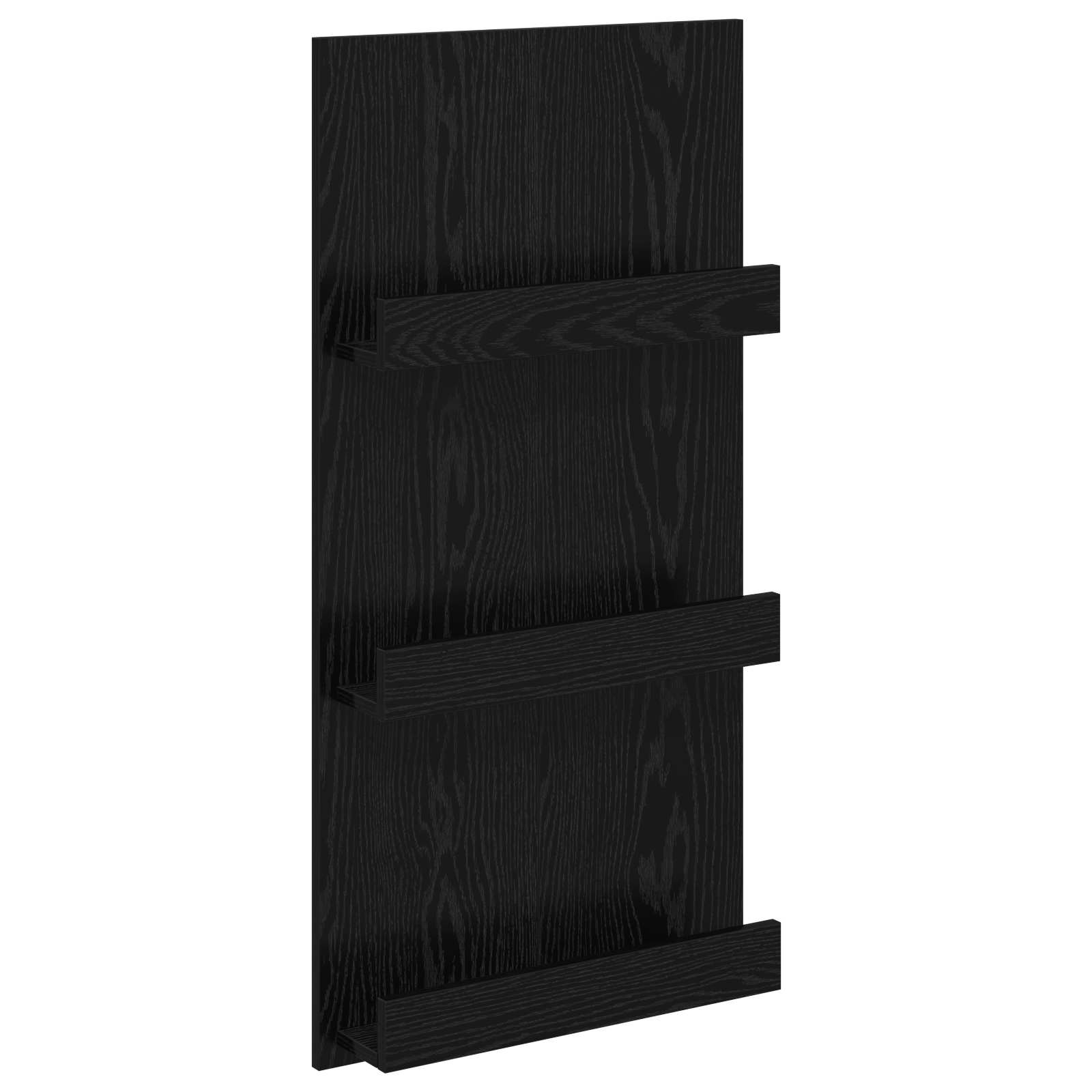 vidaXL Magazine Rack Black Oak 51 x 11 x 102 cm Engineered Wood 2