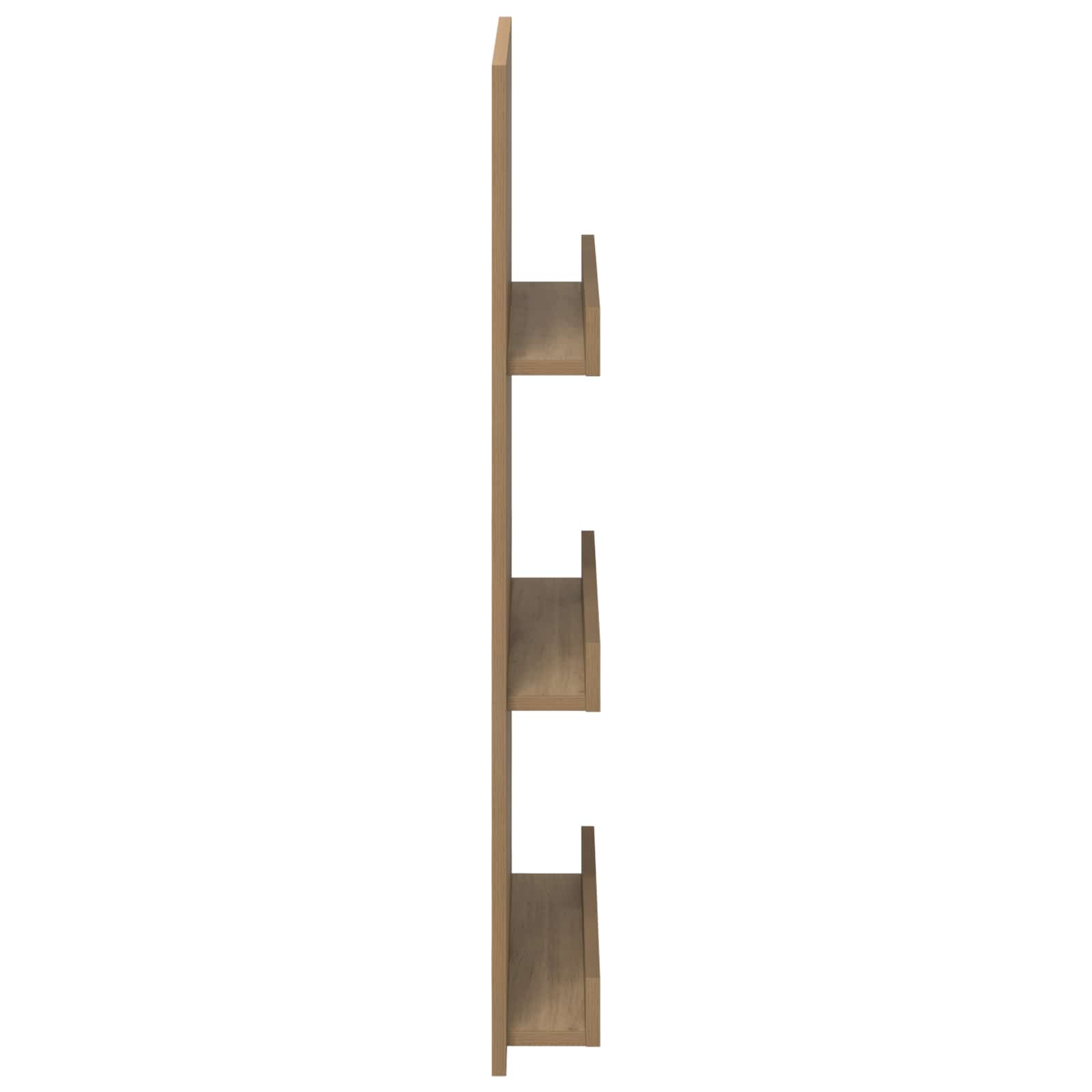 vidaXL Magazine Rack Artisan Oak 51 x 11 x 102 cm Engineered Wood 6