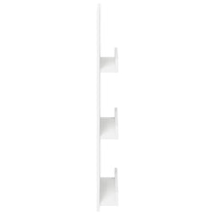 vidaXL Magazine Rack with Shelf White 43 x 11 x 102 cm Engineered Wood 6