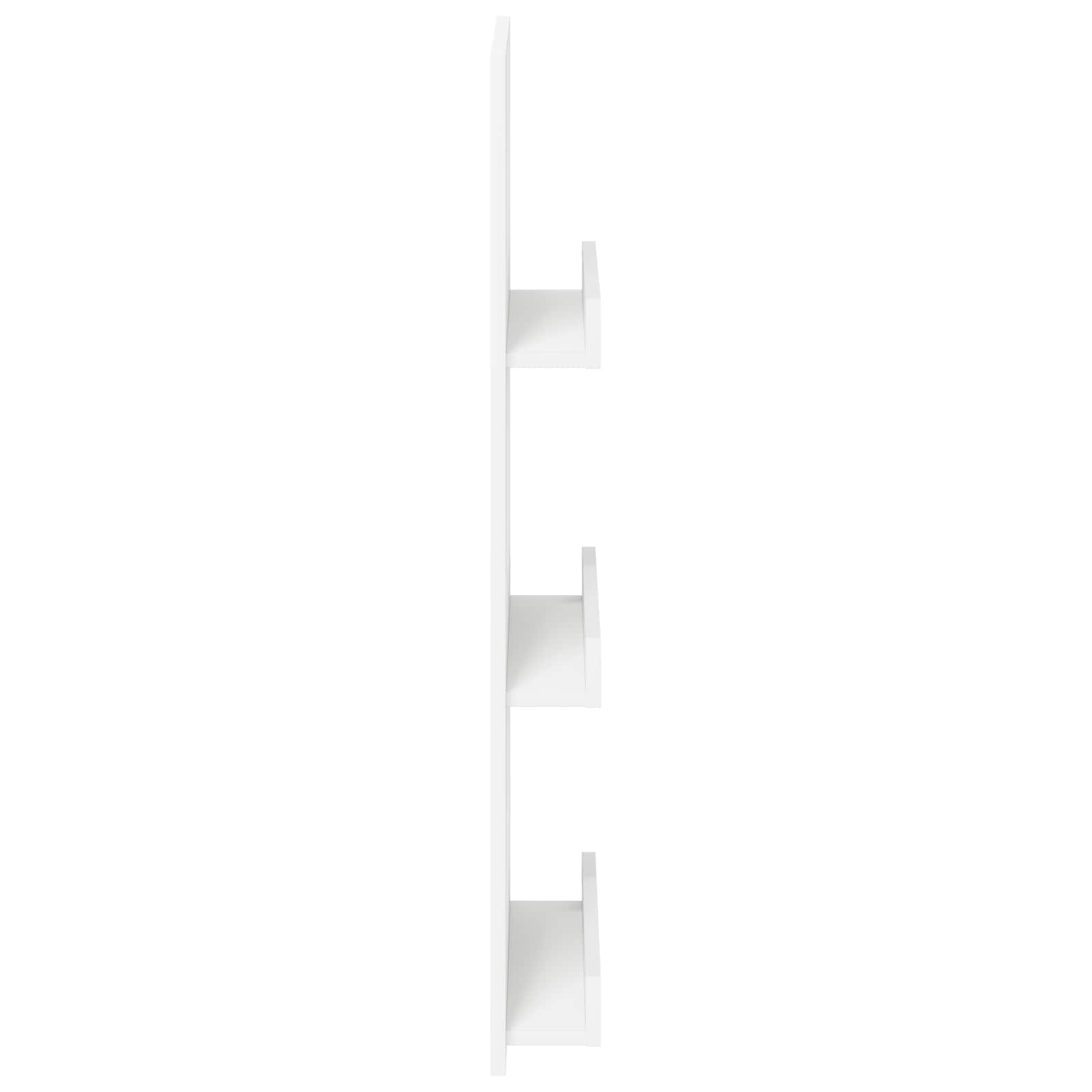 vidaXL Magazine Rack with Shelf White 43 x 11 x 102 cm Engineered Wood 6