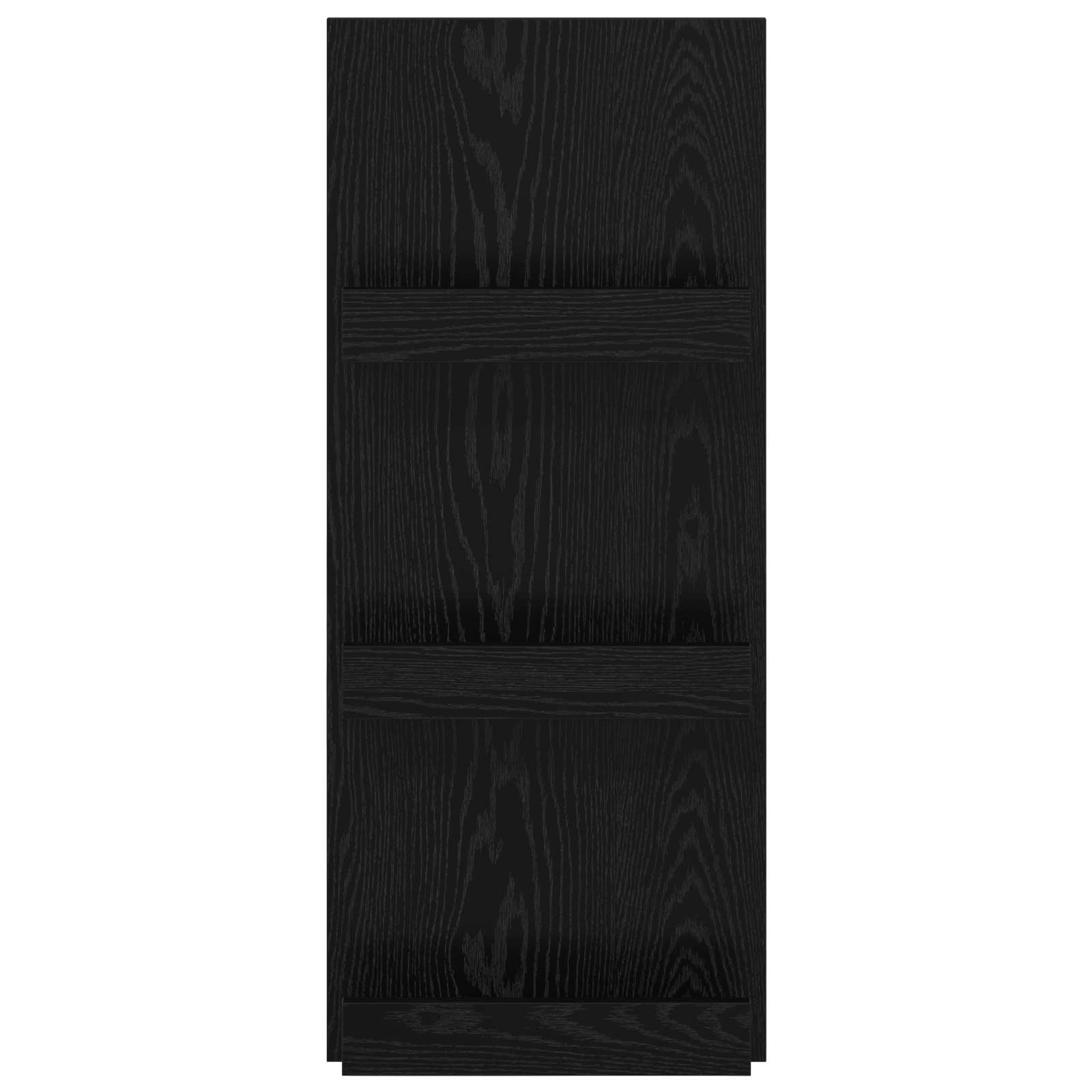 vidaXL Magazine Rack Black Oak 43 x 11 x 102 cm Engineered Wood 5