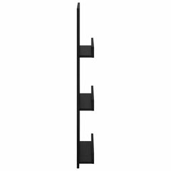 vidaXL Magazine Rack Black Oak 43 x 11 x 102 cm Engineered Wood 6