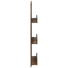 vidaXL Magazine Rack Smoked Oak 43 x 11 x 102 cm Engineered Wood 6