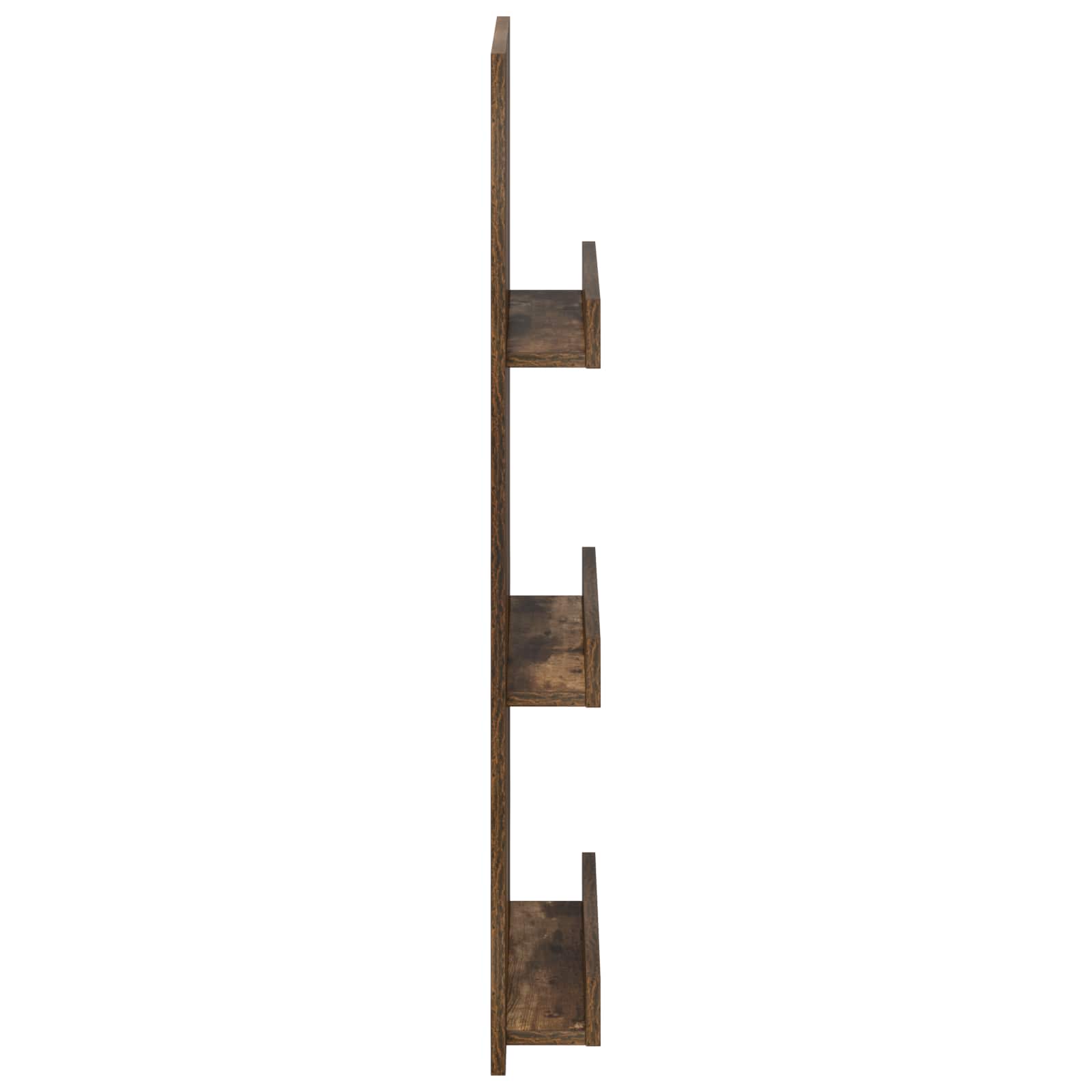 vidaXL Magazine Rack Smoked Oak 43 x 11 x 102 cm Engineered Wood 6