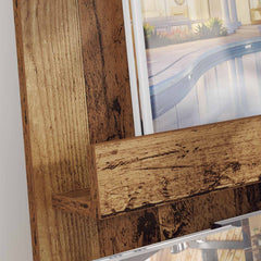 vidaXL Magazine Rack Old Wood 43 x 11 x 102 cm Engineered Wood 4