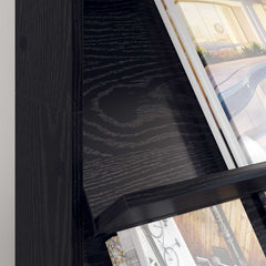 vidaXL Magazine Rack Black Oak 70 x 41 x 126 cm Engineered Wood 4