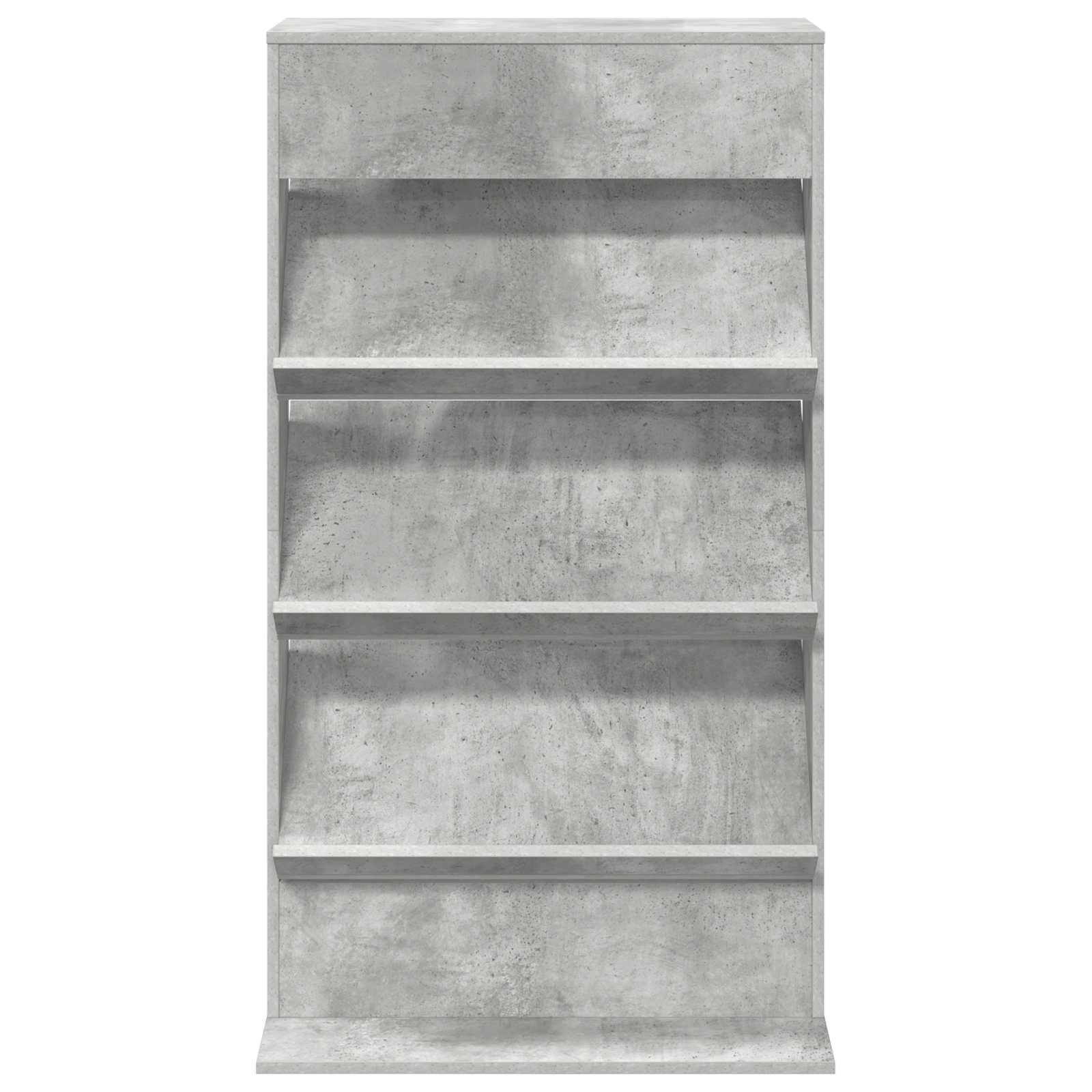 vidaXL Magazine Rack Concrete Grey 70 x 41 x 126 cm Engineered Wood 5