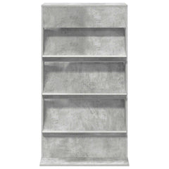 vidaXL Magazine Rack Concrete Grey 70 x 41 x 126 cm Engineered Wood 5