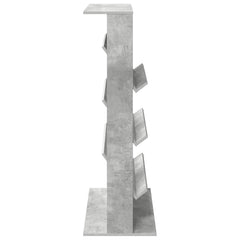 vidaXL Magazine Rack Concrete Grey 70 x 41 x 126 cm Engineered Wood 6