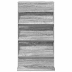 vidaXL Magazine Rack Grey Sonoma 70 x 41 x 126 cm Engineered Wood 5