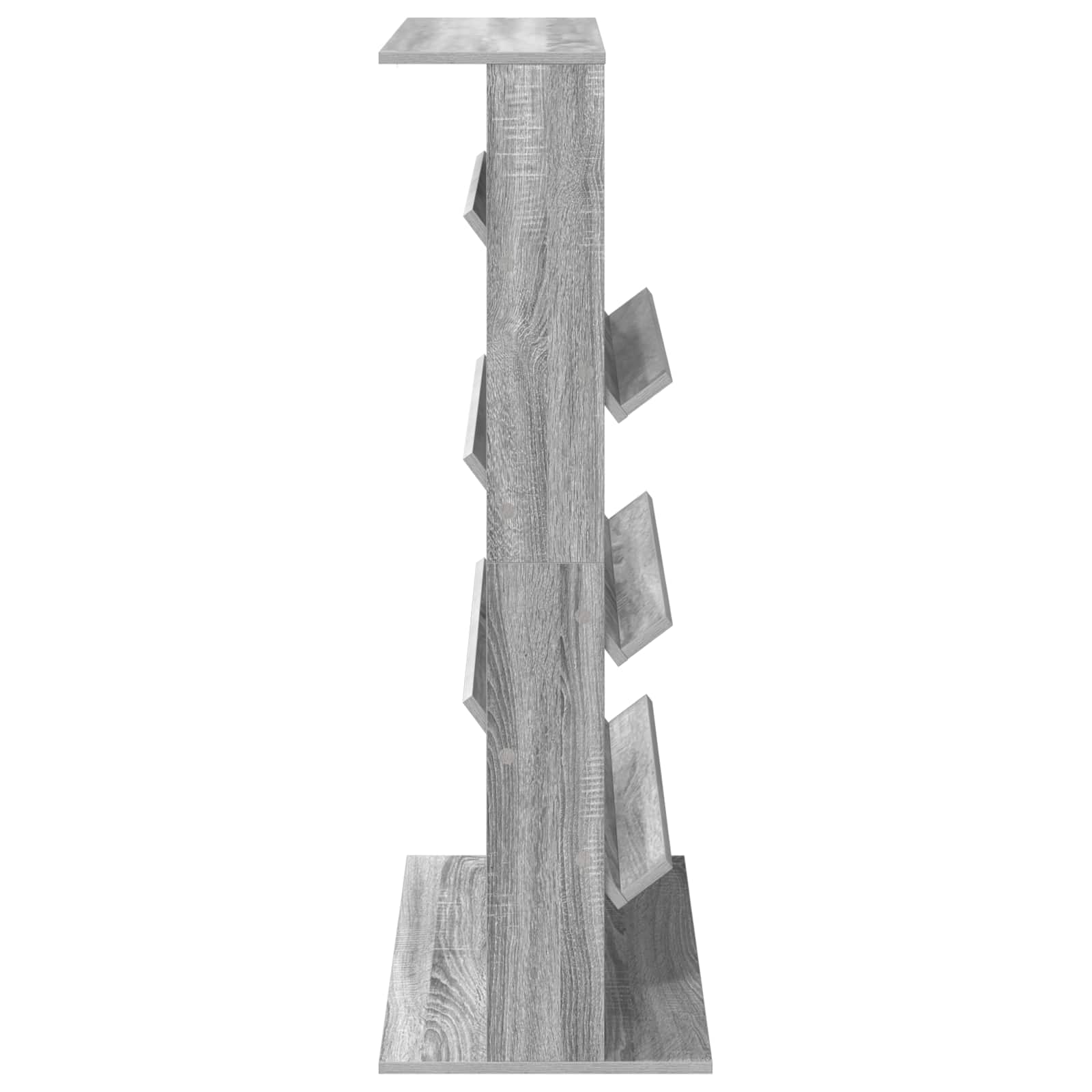 vidaXL Magazine Rack Grey Sonoma 70 x 41 x 126 cm Engineered Wood 6