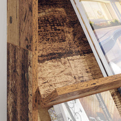 vidaXL Magazine Rack Old Wood 70 x 41 x 126 cm Engineered Wood 4