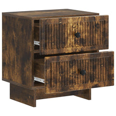 vidaXL Bedside Cabinet Smoked Oak 43 x 34.5 x 47.5 cm Engineered Wood 4
