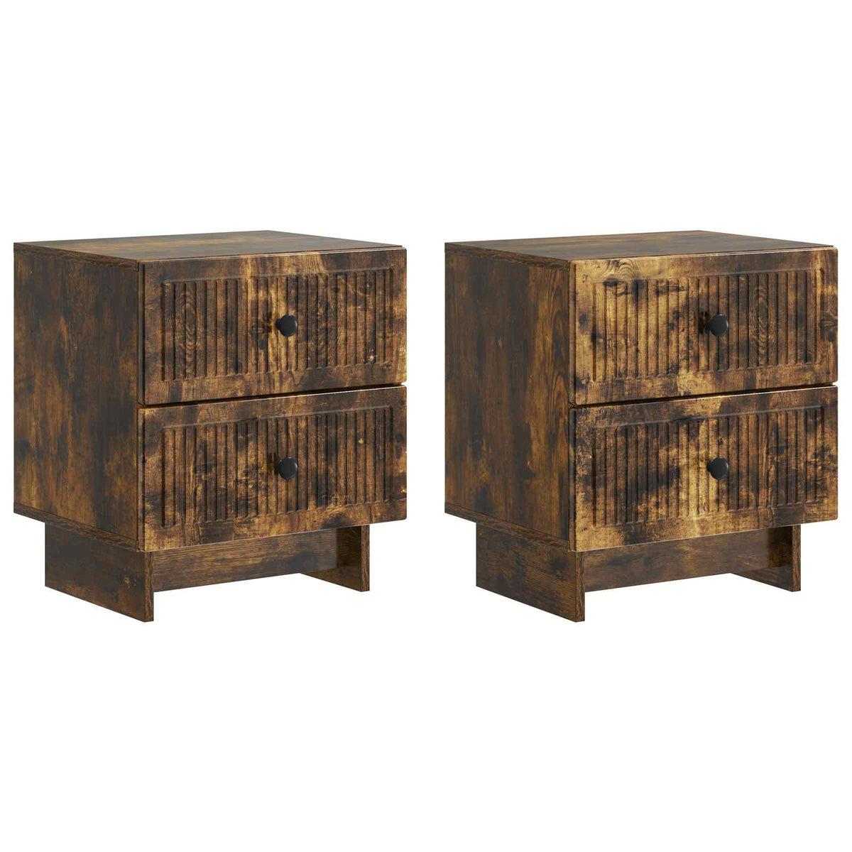 vidaXL Bedside Cabinet 2 pcs Smoked Oak 43 x 34.5 x 47.5 cm 2