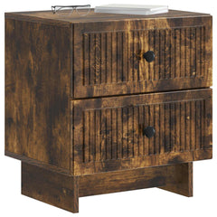vidaXL Bedside Cabinet 2 pcs Smoked Oak 43 x 34.5 x 47.5 cm 3