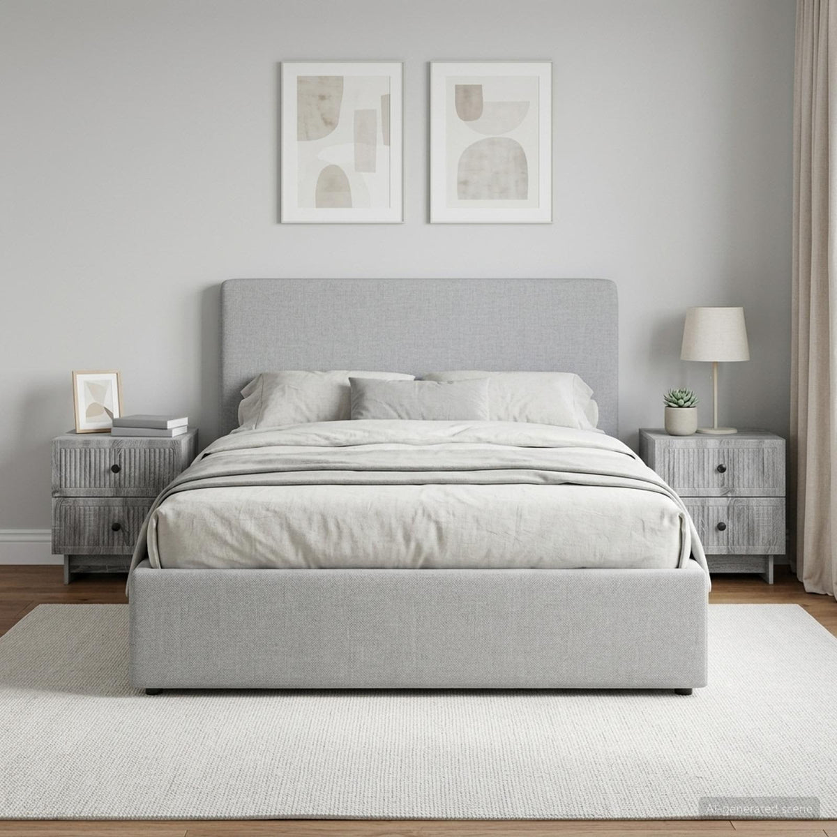 vidaXL Bedside Cabinet 2 pcs Grey Sonoma 43 x 34.5 x 47.5 cm 1